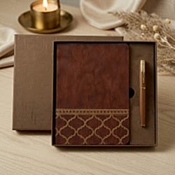 Toptan Kutulu Çizgili Lüks Defter Kalem Hediye Seti
